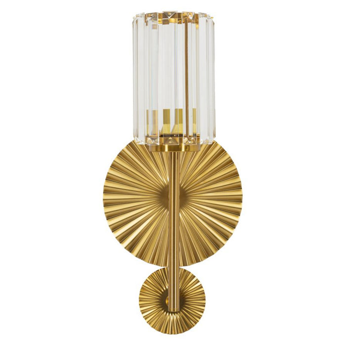 Lampada a Parete MF915, Oro, Vetro, 20x17x47 cm, Seven Design