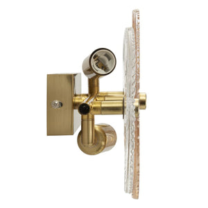 Lampada a Parete MF916, Marrone, Vetro, 42x8x20 cm, Seven Design