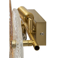 Lampada a Parete MF916, Marrone, Vetro, 42x8x20 cm, Seven Design