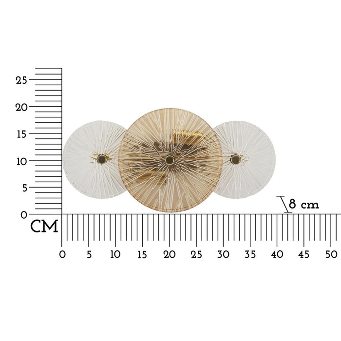 Lampada a Parete MF916, Marrone, Vetro, 42x8x20 cm, Seven Design