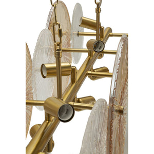 Lampada a Sospensione MF917, Marrone, Vetro, 100x23x28 cm, Seven Design