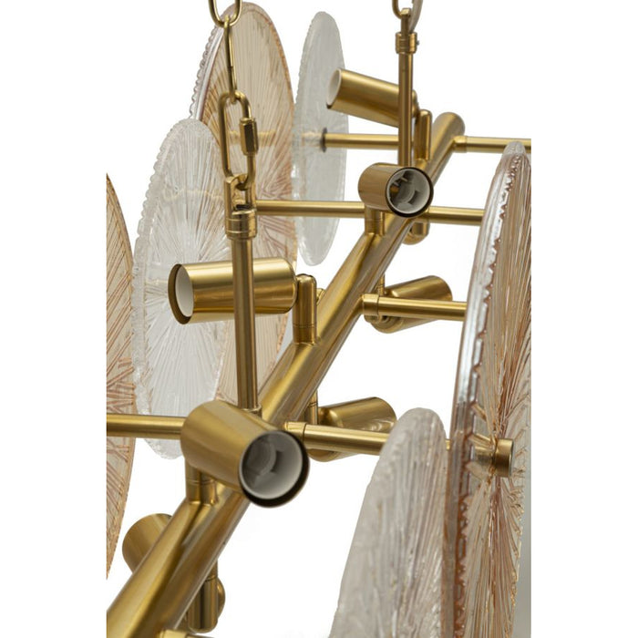 Lampada a Sospensione MF917, Marrone, Vetro, 100x23x28 cm, Seven Design