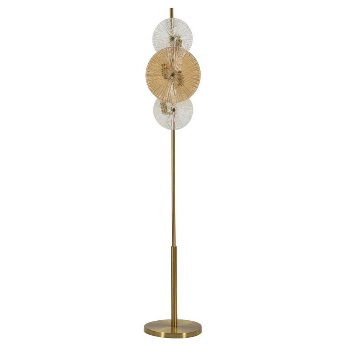 Lampada da Terra MF918, Marrone, Vetro, 30x30x164 cm, Seven Design