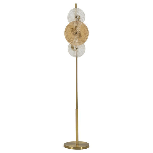 Lampada da Terra MF918, Marrone, Vetro, 30x30x164 cm, Seven Design