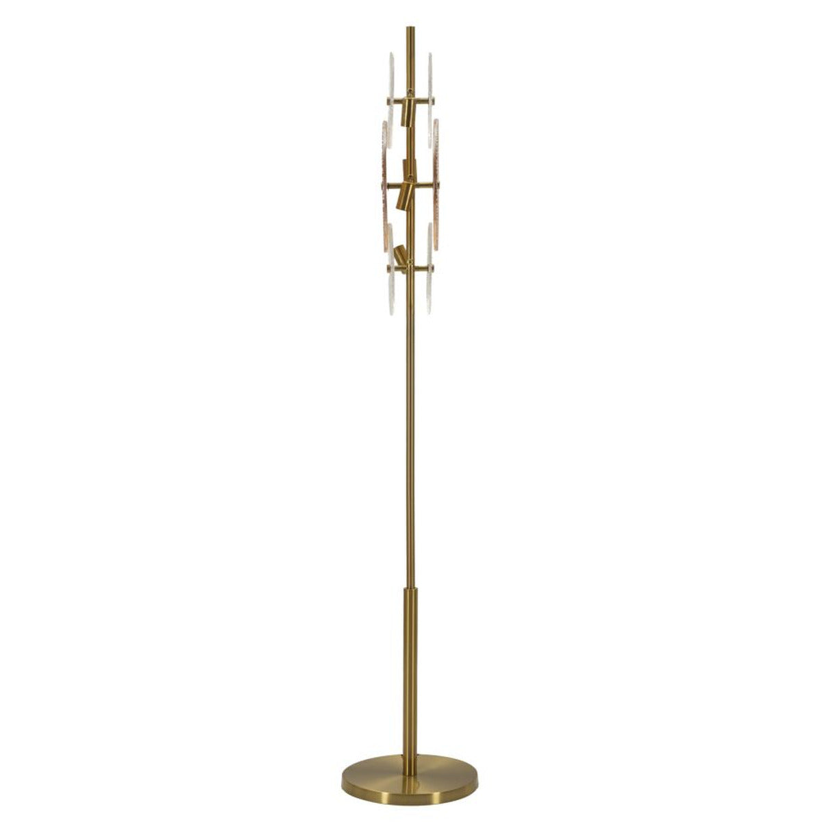Lampada da Terra MF918, Marrone, Vetro, 30x30x164 cm, Seven Design