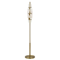 Lampada da Terra MF918, Marrone, Vetro, 30x30x164 cm, Seven Design