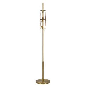 Lampada da Terra MF918, Marrone, Vetro, 30x30x164 cm, Seven Design