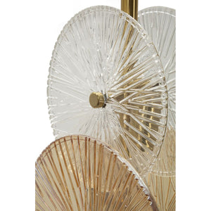 Lampada da Terra MF918, Marrone, Vetro, 30x30x164 cm, Seven Design