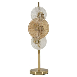 Lampada da Tavolo MF919, Marrone, Vetro, 20x18x66 cm, Seven Design