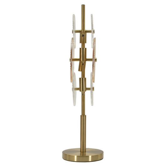 Lampada da Tavolo MF919, Marrone, Vetro, 20x18x66 cm, Seven Design