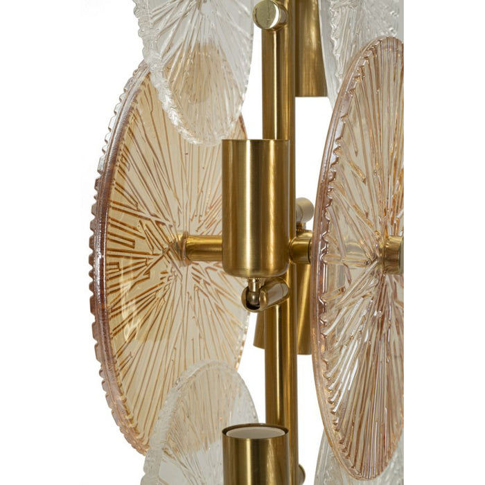 Lampada da Tavolo MF919, Marrone, Vetro, 20x18x66 cm, Seven Design