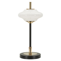 Lampada da Tavolo MF921, Bianco, Vetro, 22x22x46 cm, Seven Design