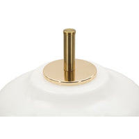 Lampada da Tavolo MF921, Bianco, Vetro, 22x22x46 cm, Seven Design