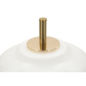 Lampada da Tavolo MF921, Bianco, Vetro, 22x22x46 cm, Seven Design