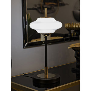Lampada da Tavolo MF921, Bianco, Vetro, 22x22x46 cm, Seven Design