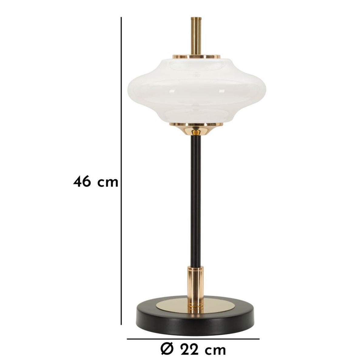 Lampada da Tavolo MF921, Bianco, Vetro, 22x22x46 cm, Seven Design