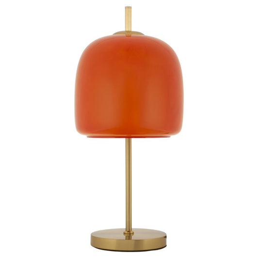 Lampada da Tavolo MF923, Arancione, Vetro, 30x16x53 cm, Seven Design
