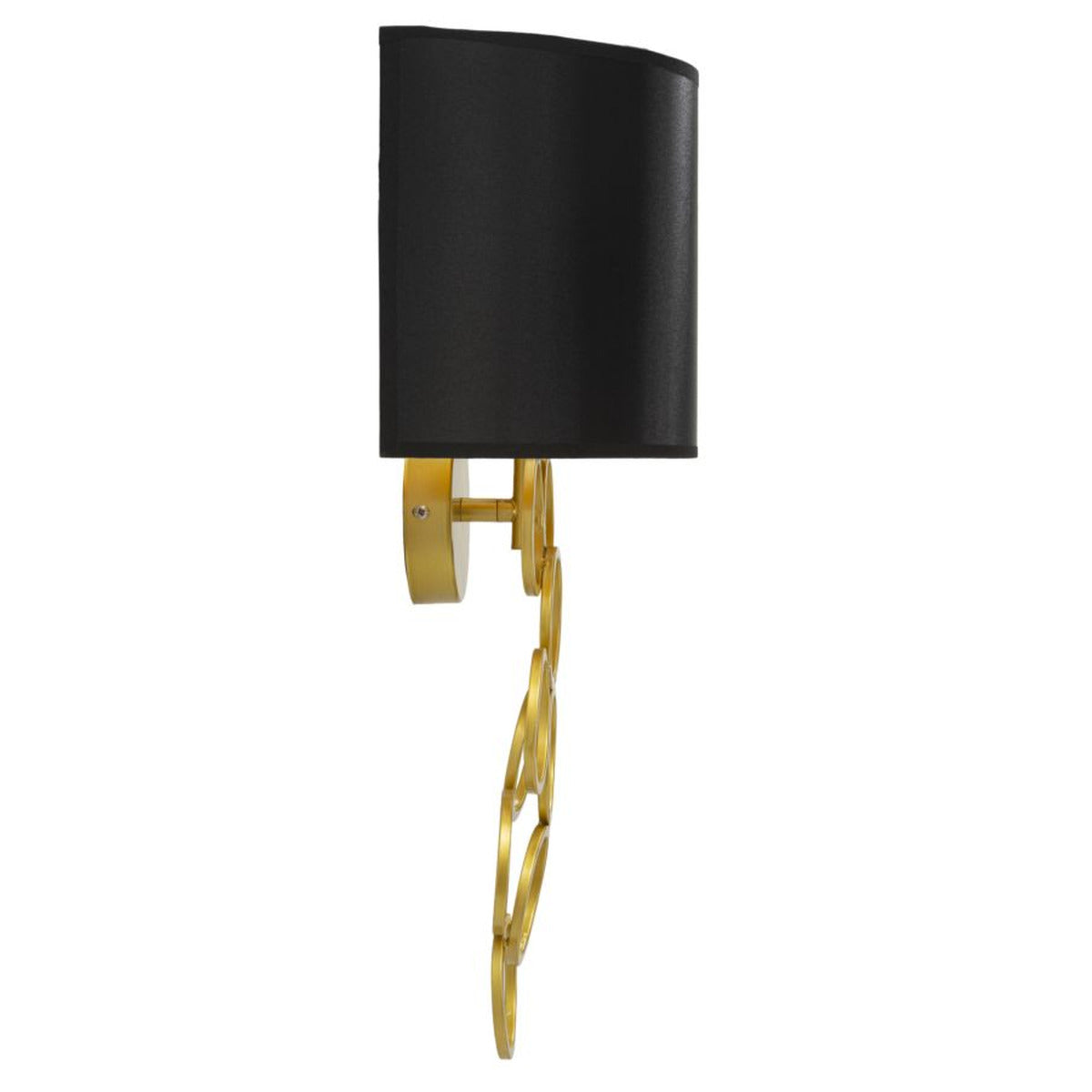 Lampada a Parete MF924, Nero, Tessuto, 30x20x50 cm, Seven Design