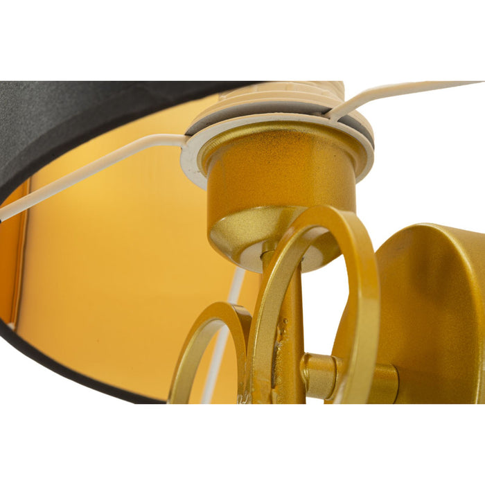 Lampada a Parete MF924, Nero, Tessuto, 30x20x50 cm, Seven Design