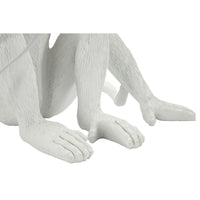 Lampada da Tavolo Scimmia, Bianco, Poliestere, 33x33x32 cm, Seven Design