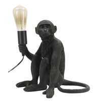 Lampada da Tavolo Scimmia 1, Nero, Poliestere, 33x33x32 cm, Seven Design