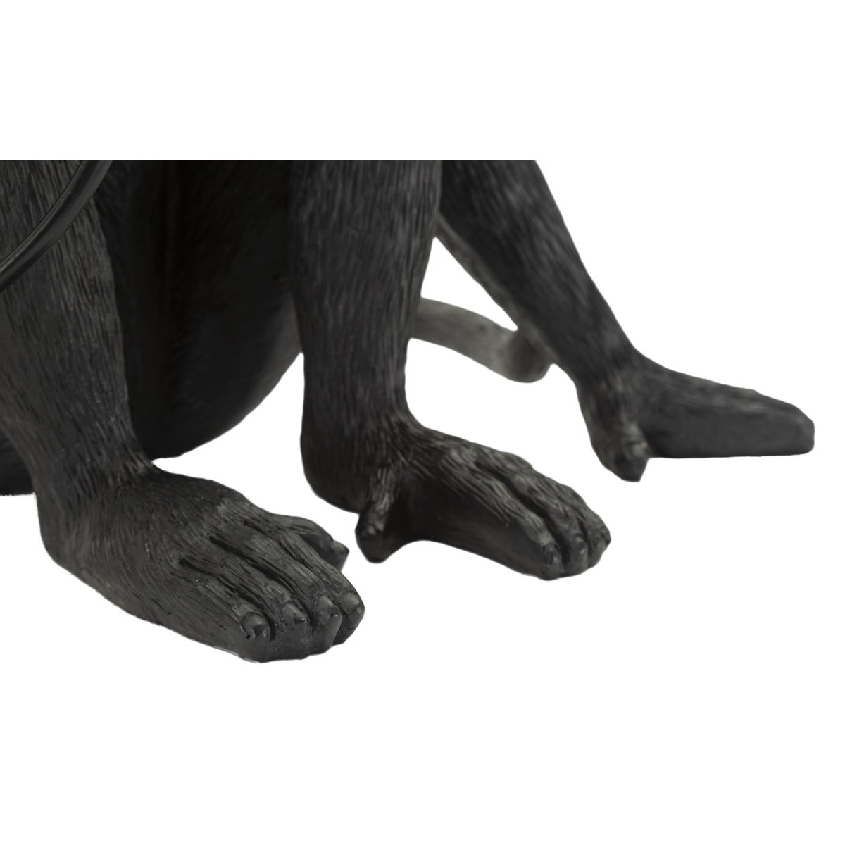 Lampada da Tavolo Scimmia 1, Nero, Poliestere, 33x33x32 cm, Seven Design