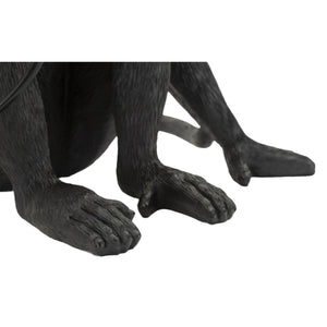 Lampada da Tavolo Scimmia 1, Nero, Poliestere, 33x33x32 cm, Seven Design