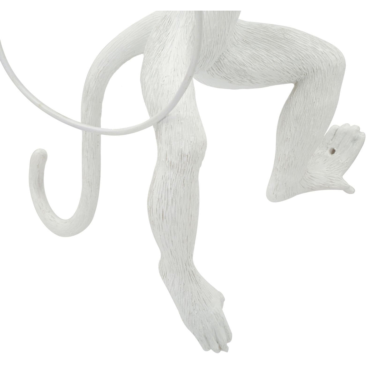 Lampada a Parete Scimmia 3, Bianco, Poliestere, 32x32x64 cm, Seven Design