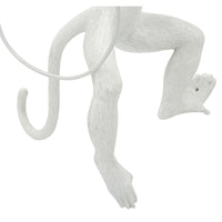 Lampada a Parete Scimmia 3, Bianco, Poliestere, 32x32x64 cm, Seven Design
