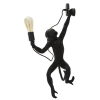 Lampada a Parete Scimmia 4, Nero, Poliestere, 32x32x64 cm, Seven Design