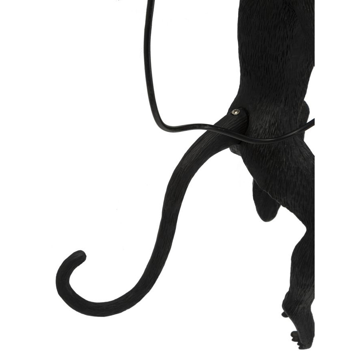 Lampada a Parete Scimmia 4, Nero, Poliestere, 32x32x64 cm, Seven Design