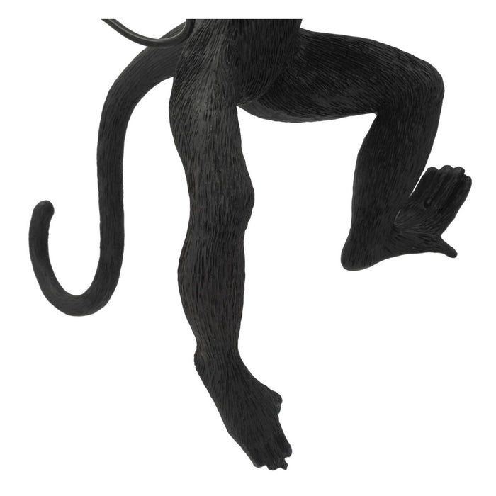 Lampada a Parete Scimmia 4, Nero, Poliestere, 32x32x64 cm, Seven Design