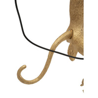 Lampada a Parete Scimmia 5, Oro, Poliestere, 32x32x64 cm, Seven Design