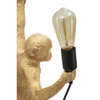 Lampada a Parete Scimmia 5, Oro, Poliestere, 32x32x64 cm, Seven Design
