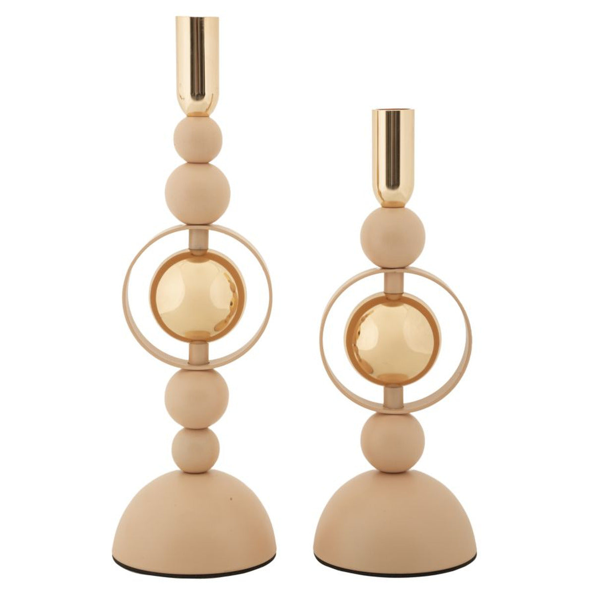 Portacandela MF928, Oro, Acciaio, 10x10x33 cm, Seven Design