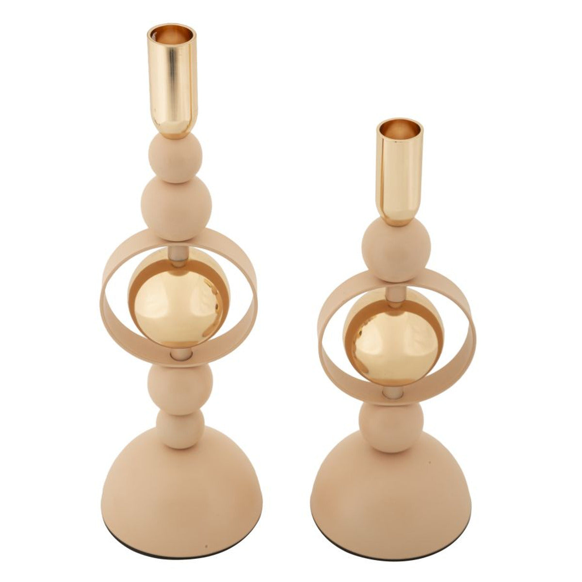 Portacandela MF928, Oro, Acciaio, 10x10x33 cm, Seven Design