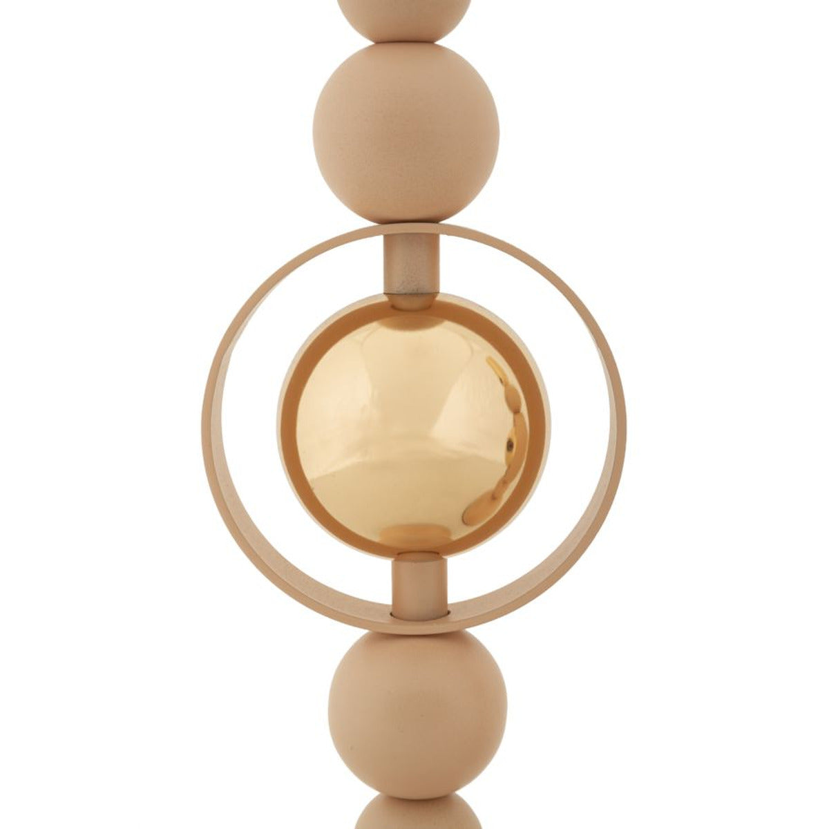 Portacandela MF928, Oro, Acciaio, 10x10x33 cm, Seven Design