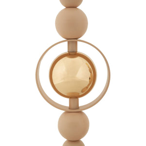 Portacandela MF928, Oro, Acciaio, 10x10x33 cm, Seven Design