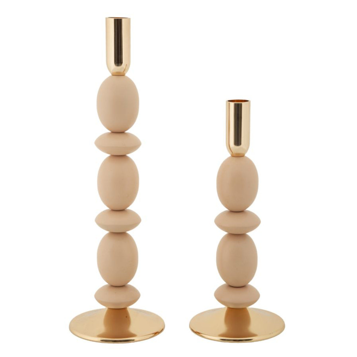 Portacandela MF930, Oro, Acciaio, 10x10x33,5 cm, Seven Design