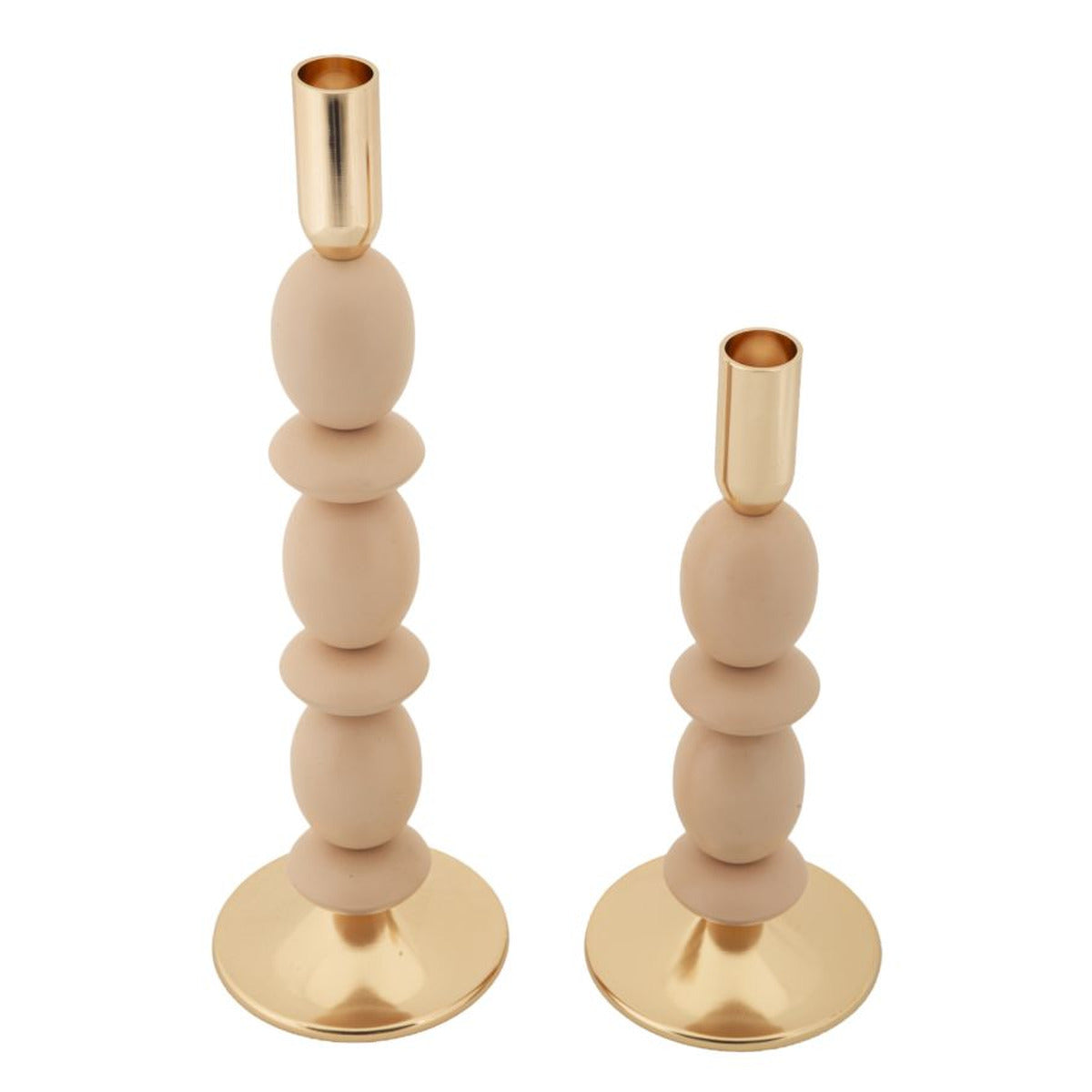 Portacandela MF930, Oro, Acciaio, 10x10x33,5 cm, Seven Design