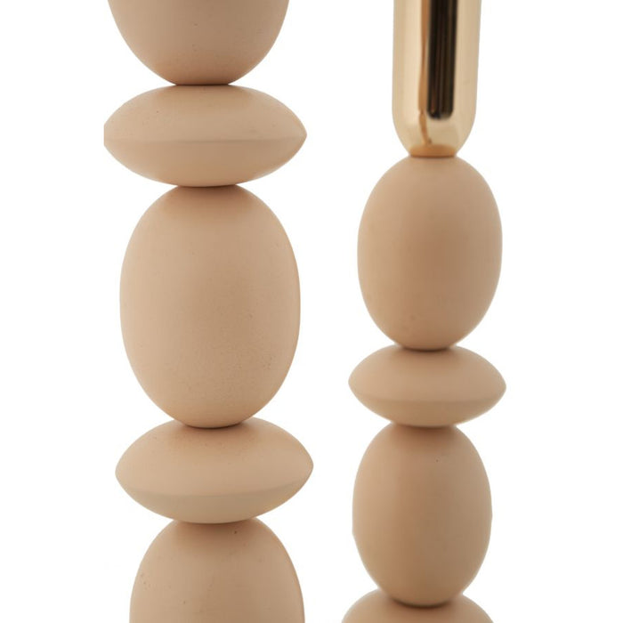 Portacandela MF930, Oro, Acciaio, 10x10x33,5 cm, Seven Design