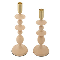 Portacandela MF934, Oro, Acciaio, 10x10x33 cm, Seven Design