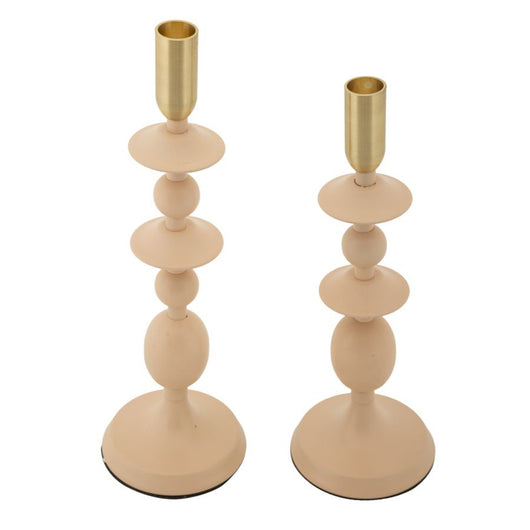 Portacandela MF934, Oro, Acciaio, 10x10x33 cm, Seven Design