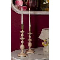 Portacandela MF934, Oro, Acciaio, 10x10x33 cm, Seven Design