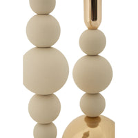 Portacandela MF935, Beige, Acciaio, 10x10x29,5 cm, Seven Design