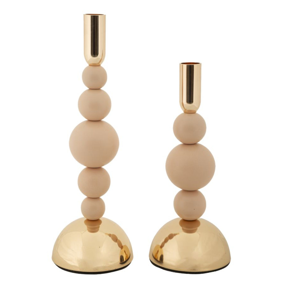 Portacandela MF936, Oro, Acciaio, 10x10x29,5 cm, Seven Design