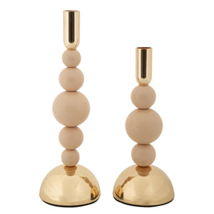 Portacandela MF936, Oro, Acciaio, 10x10x29,5 cm, Seven Design