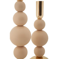 Portacandela MF936, Oro, Acciaio, 10x10x29,5 cm, Seven Design