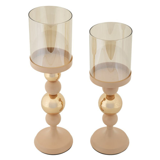 Portacandela MF938, Oro, Acciaio, 10x10x36 cm, Seven Design