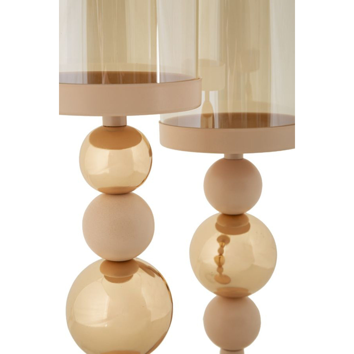 Portacandela MF938, Oro, Acciaio, 10x10x36 cm, Seven Design